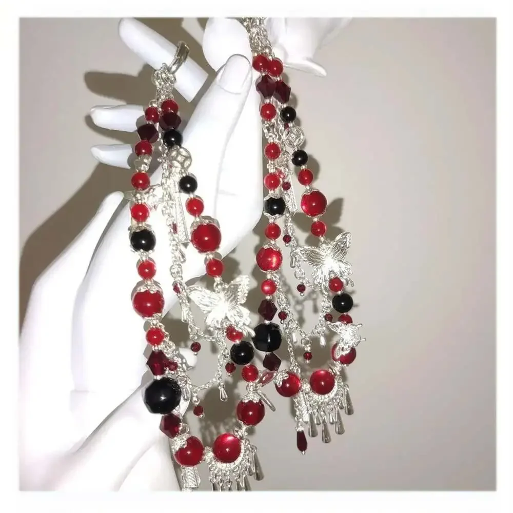 Hua Cheng Blood Rain Phone Strap, Silver Butterfly Chinese Style, TGCF Ita Bag C